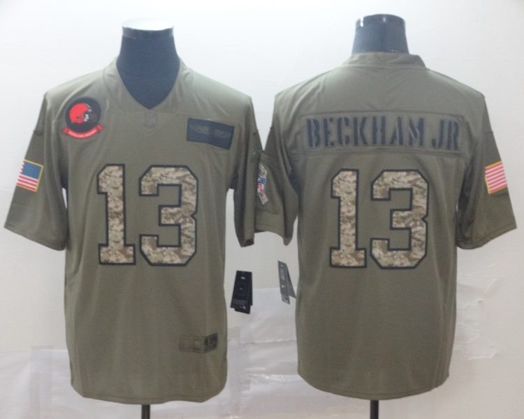 Men's Cleveland Browns Odell Beckham Jr. Olive Jersey