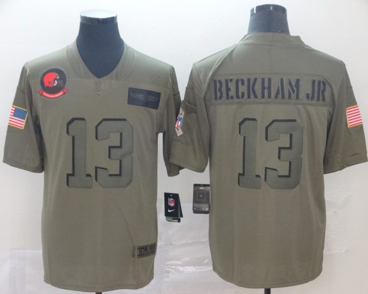 Men's Cleveland Browns Odell Beckham Jr. Olive Jersey