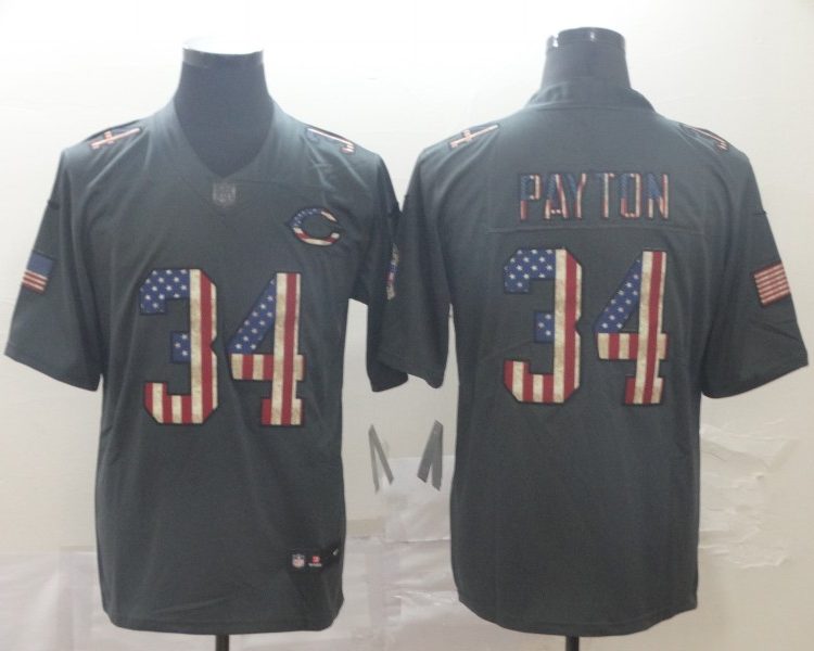 Men's Chicago Bears #34 Walter Payton Black Jersey