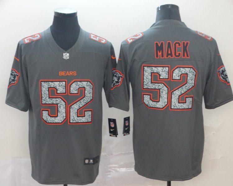 Men's Chicago Bears #52 Khalil Mack Gray Jersey