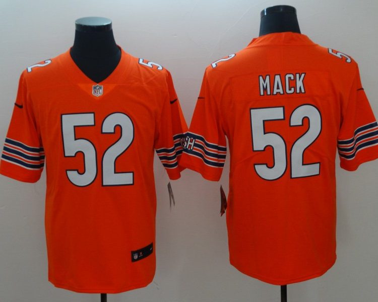 Men's Chicago Bears #52 Khalil Mack Season Jersey Orange