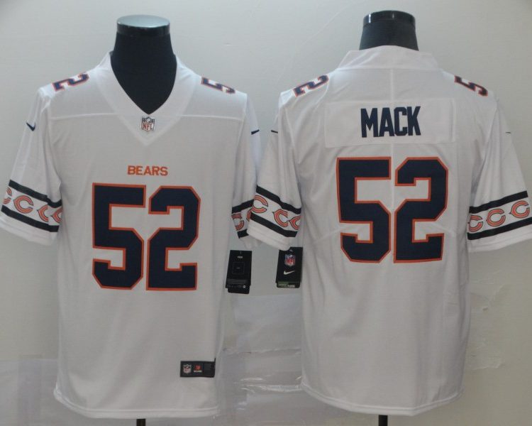 Men's Chicago Bears #52 Khalil Mack White Jersey