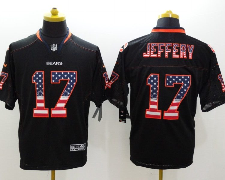 Men's Chicago Bears Alshon Jeffery #17 Black Jersey