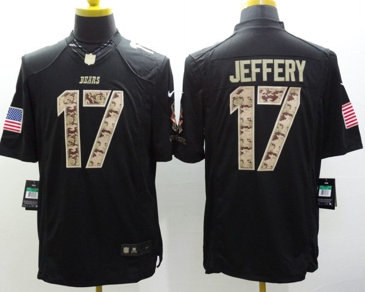 Men's Chicago Bears Alshon Jeffery #17 Black Jersey