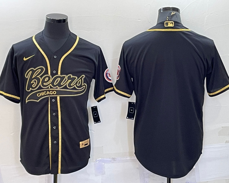 Men's Chicago Bears Black Blank Jersey