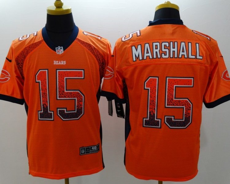 Men's Chicago Bears Brandon Marshall #15 Orange Jersey