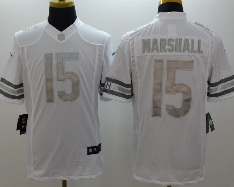 Men's Chicago Bears Brandon Marshall #15 White Jersey