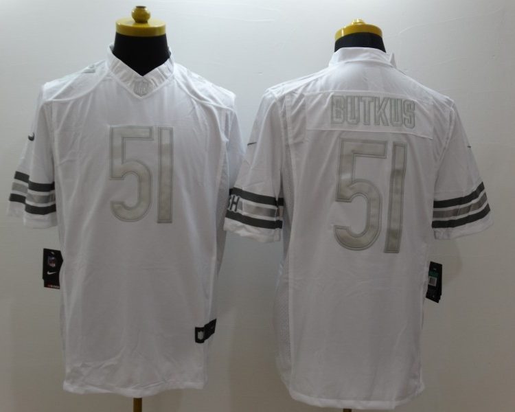 Men's Chicago Bears Dick Butkus #51 White Jersey