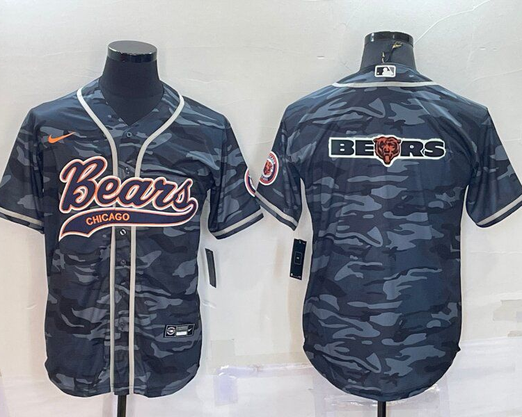 Men's Chicago Bears Grey Camouflage Jersey