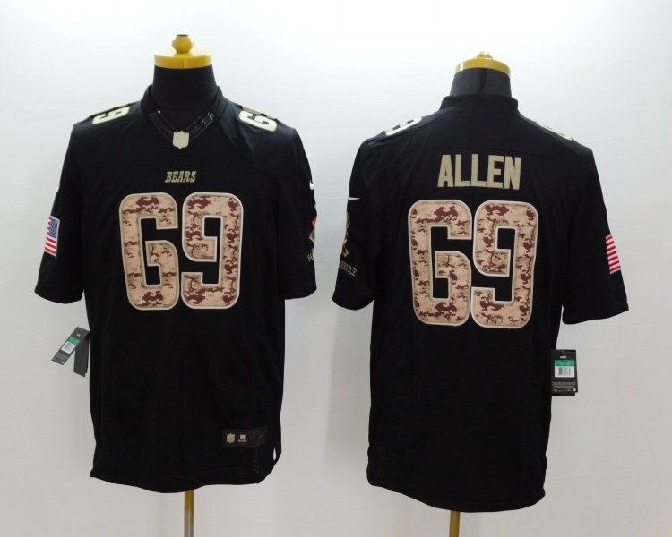 Men's Chicago Bears Jared Allen #69 Black Jersey