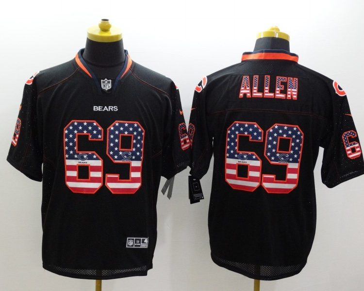 Men's Chicago Bears Jared Allen #69 Black Jersey