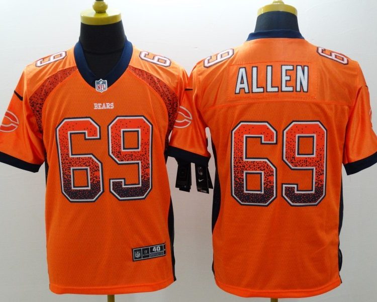 Men's Chicago Bears Jared Allen #69 Orange Jersey