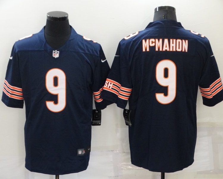 Men's Chicago Bears Jim McMahon #9 Navy Jersey