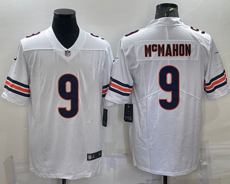 Men's Chicago Bears Jim McMahon #9 White Jersey