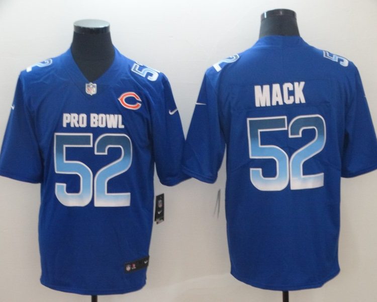 Men's Chicago Bears Khalil Mack #52 Blue All Star Jersey