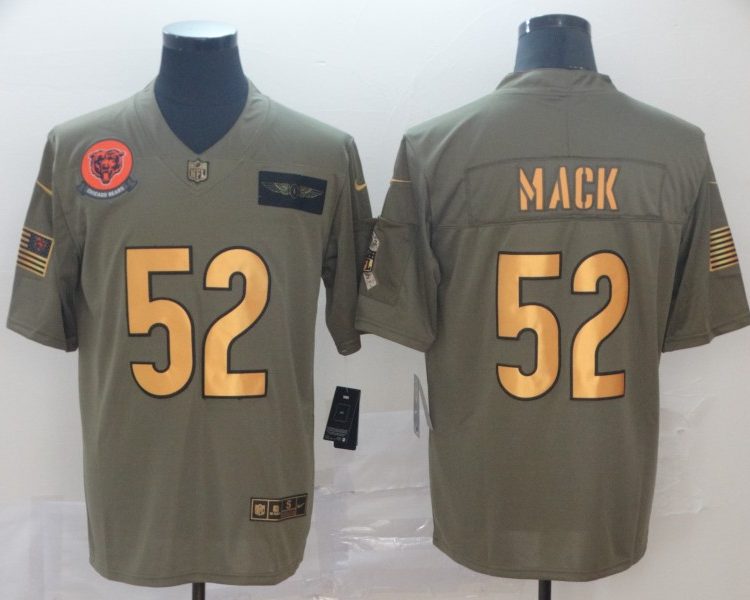 Men's Chicago Bears Khalil Mack #52 Brown Jersey