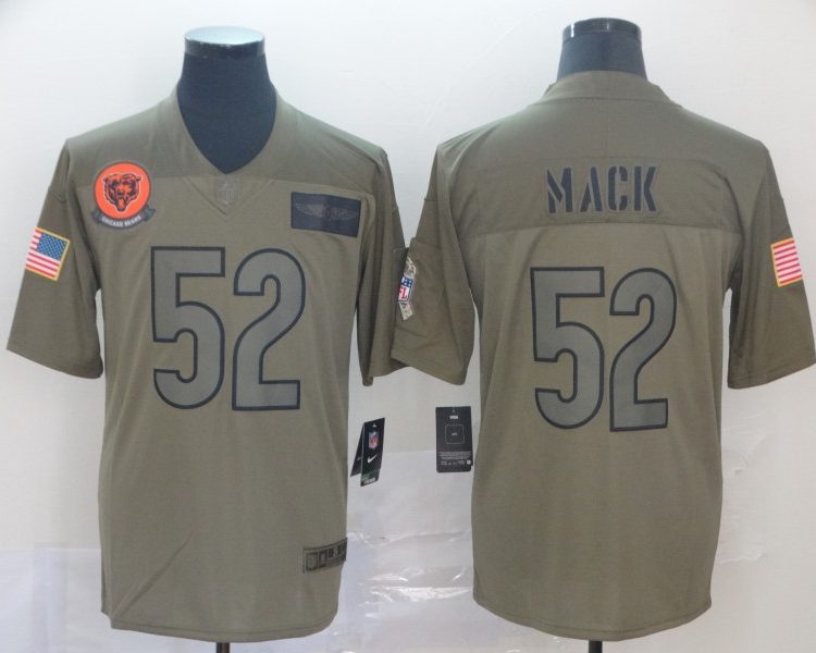 Men's Chicago Bears Khalil Mack #52 Brown Jersey