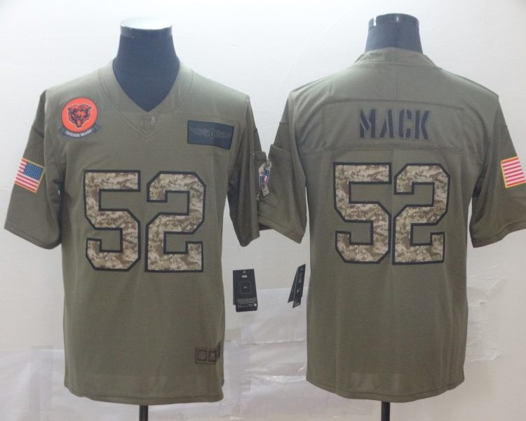 Men's Chicago Bears Khalil Mack #52 Brown Team Jersey
