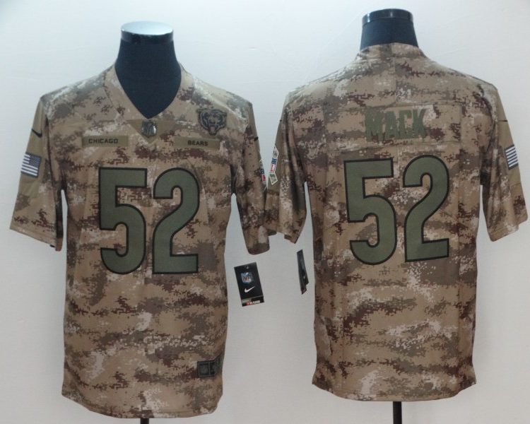 Men's Chicago Bears Khalil Mack #52 Camouflage Jersey
