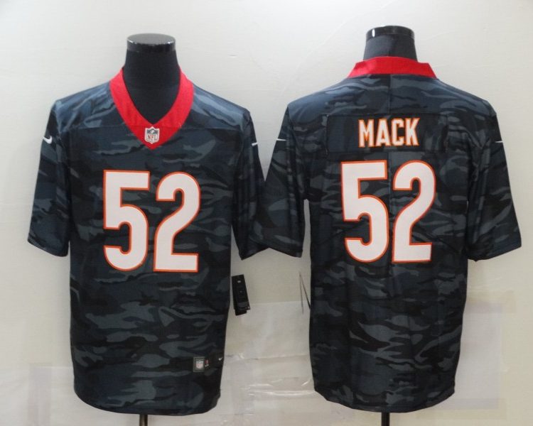 Men's Chicago Bears Khalil Mack #52 Gray Camouflage Jersey