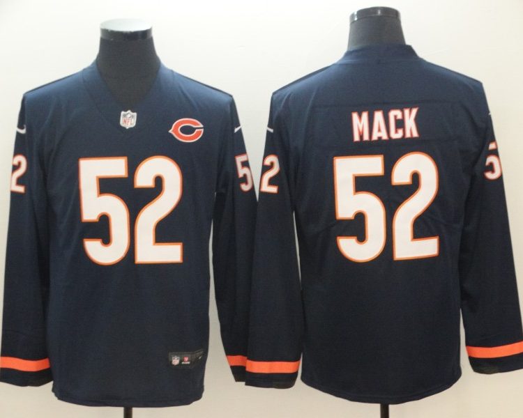 Men's Chicago Bears Khalil Mack #52 Navy Jersey
