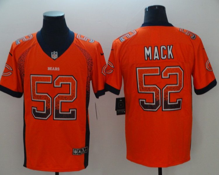 Men's Chicago Bears Khalil Mack #52 Orange Jersey