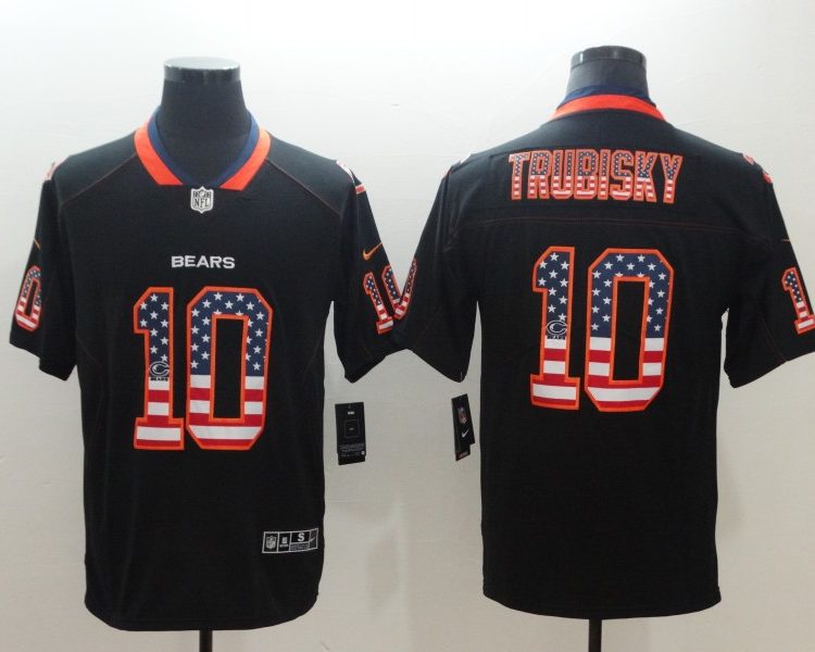 Men's Chicago Bears Mitch Trubisky #10 Black Team Jersey