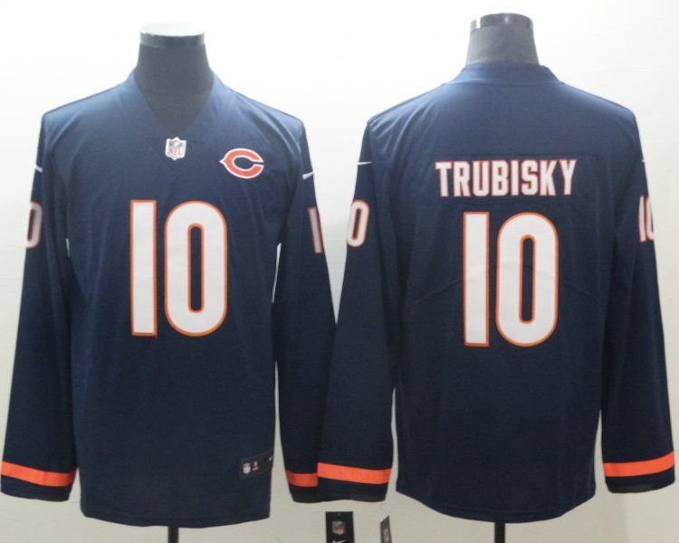 Men's Chicago Bears Mitch Trubisky #10 Navy Team Jersey