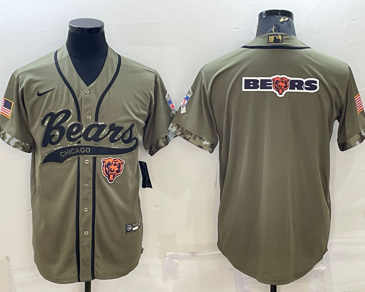 Men's Chicago Bears Olive 2022 Salute To Service Limited Jersey