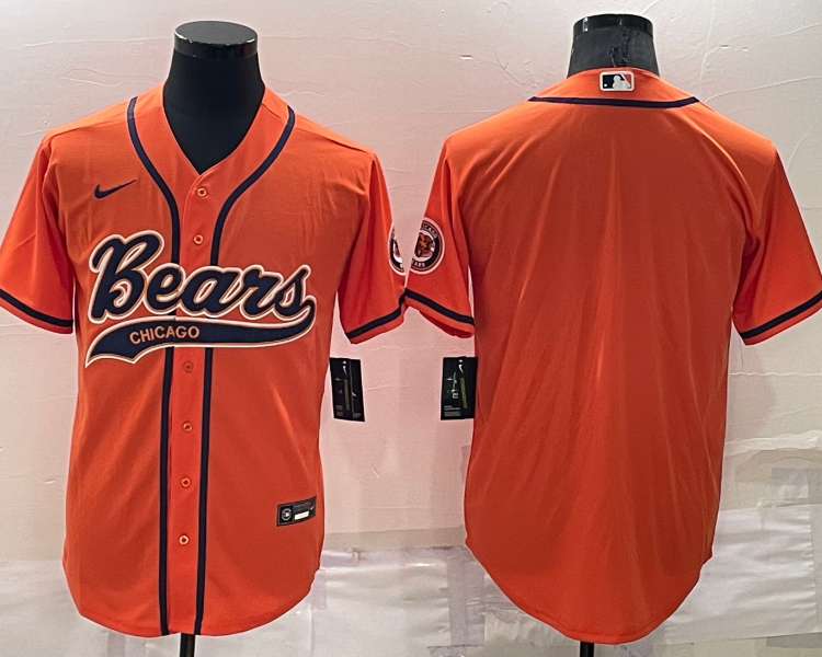 Men's Chicago Bears Orange Blank Jersey