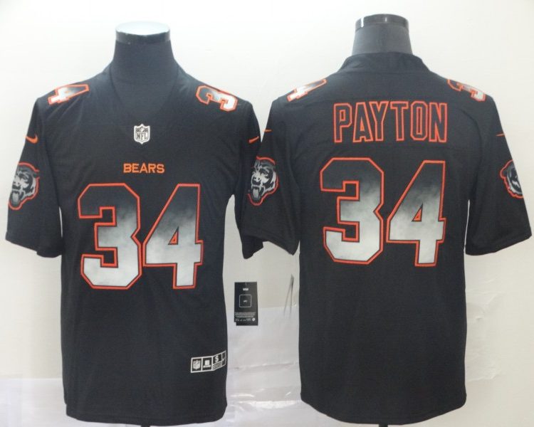 Men's Chicago Bears Walter Payton #34 Black Jersey