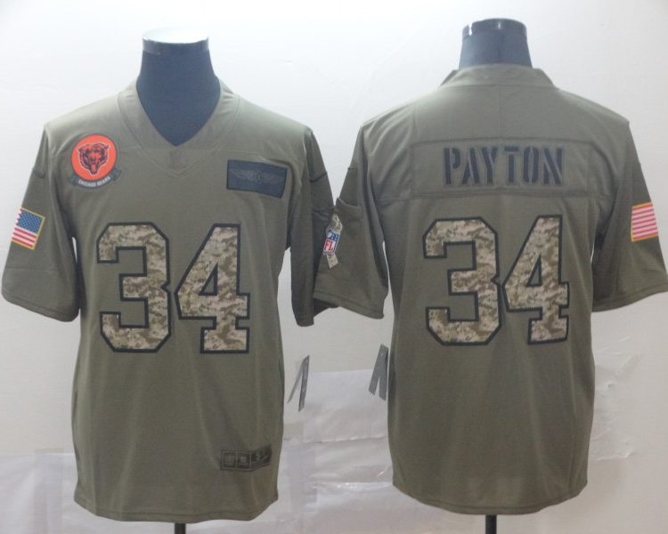 Men's Chicago Bears Walter Payton #34 Brown Team Jersey