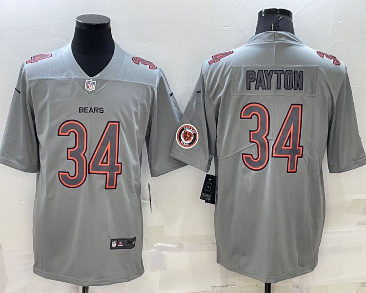 Men's Chicago Bears Walter Payton #34 Gray Atmosphere Jersey