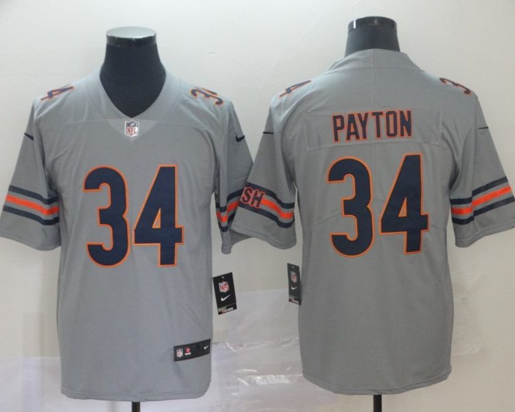 Men's Chicago Bears Walter Payton #34 Gray Jersey