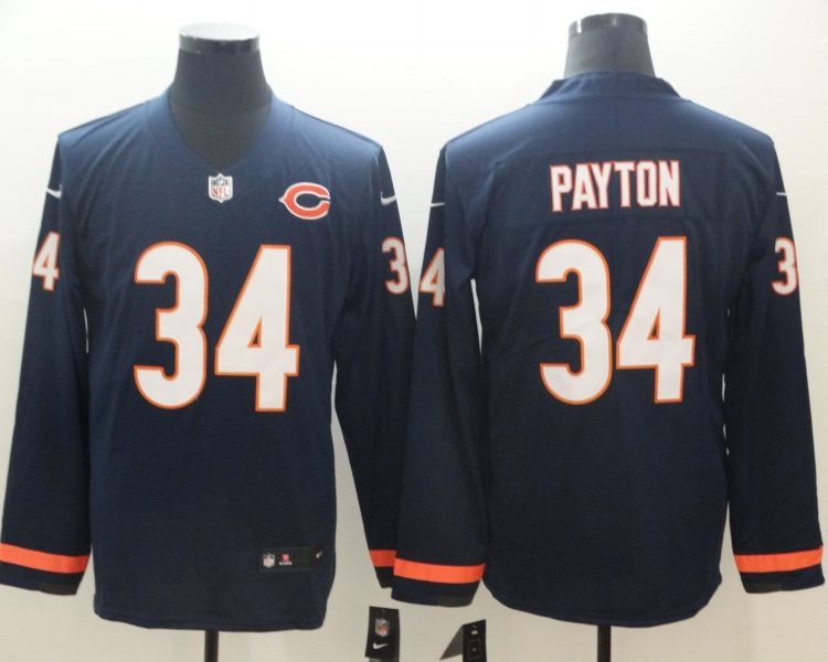 Men's Chicago Bears Walter Payton #34 Navy Jersey