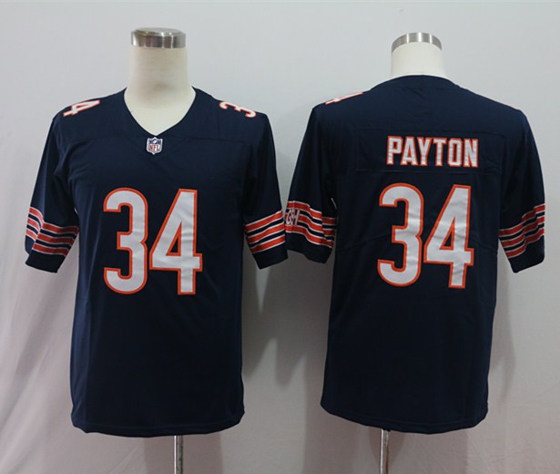 Men's Chicago Bears Walter Payton #34 Navy Retired Jersey