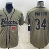 Men's Chicago Bears Walter Payton #34 Olive 2022 Salute To Service Limited Jersey Joint Edition