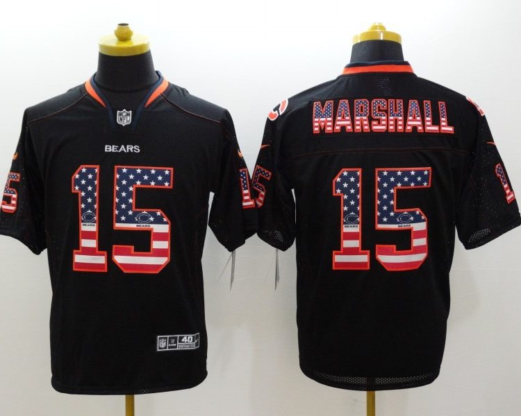 Men's Chicago Bears Brandon Marshall #15 Black Jersey