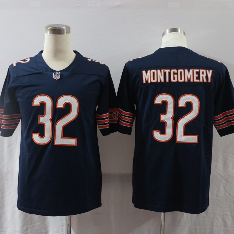 Men's Chicago Bears David Montgomery #32 Navy Jersey