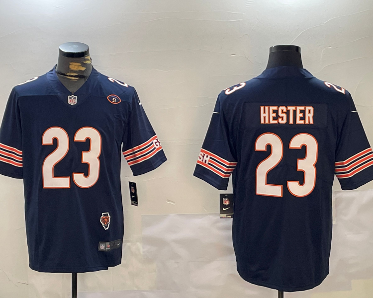 Men's Chicago Bears Devin Hester #23 Navy Jersey
