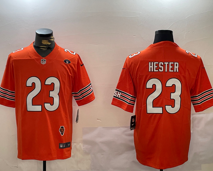 Men's Chicago Bears Devin Hester #23 Orange Jersey