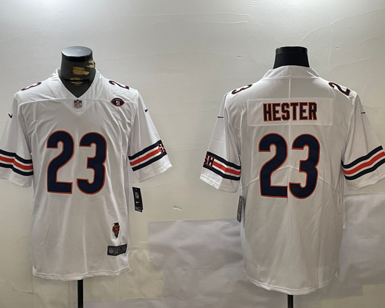 Men's Chicago Bears Devin Hester #23 White Jersey