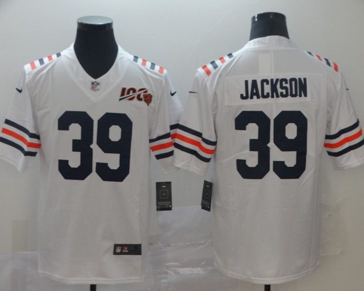 Men's Chicago Bears Eddie Jackson #39 White Jersey