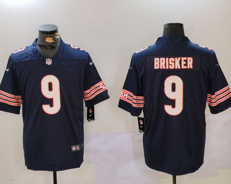Men's Chicago Bears Jaquan Brisker #9 Navy Jersey