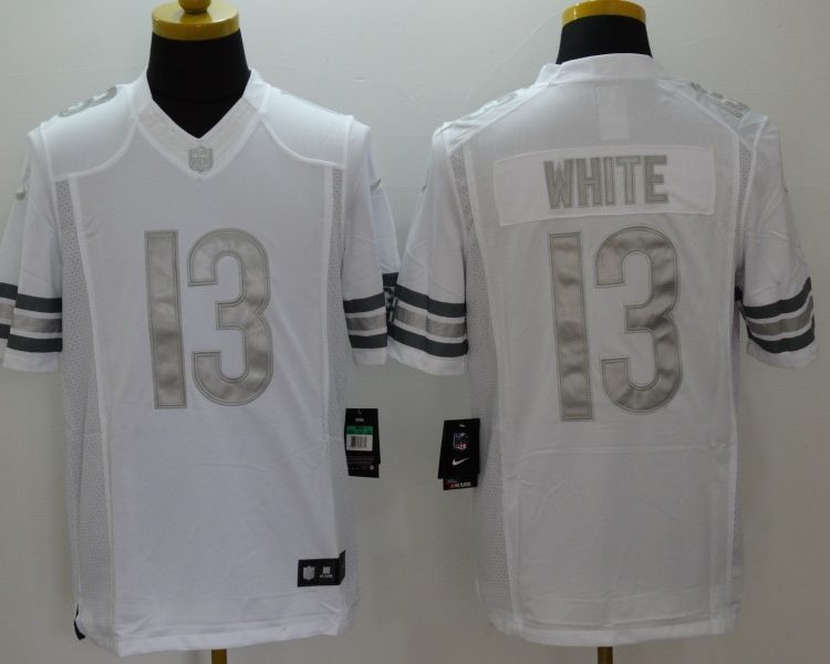 Men's Chicago Bears Kevin White #13 White Jersey