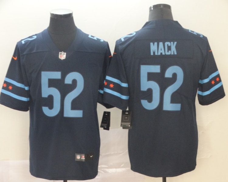 Men's Chicago Bears Khalil Mack #52 Navy Jersey City Edition