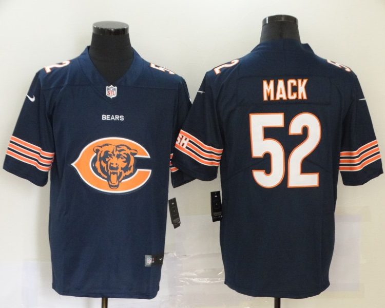Men's Chicago Bears Khalil Mack #52 Navy Team Jersey