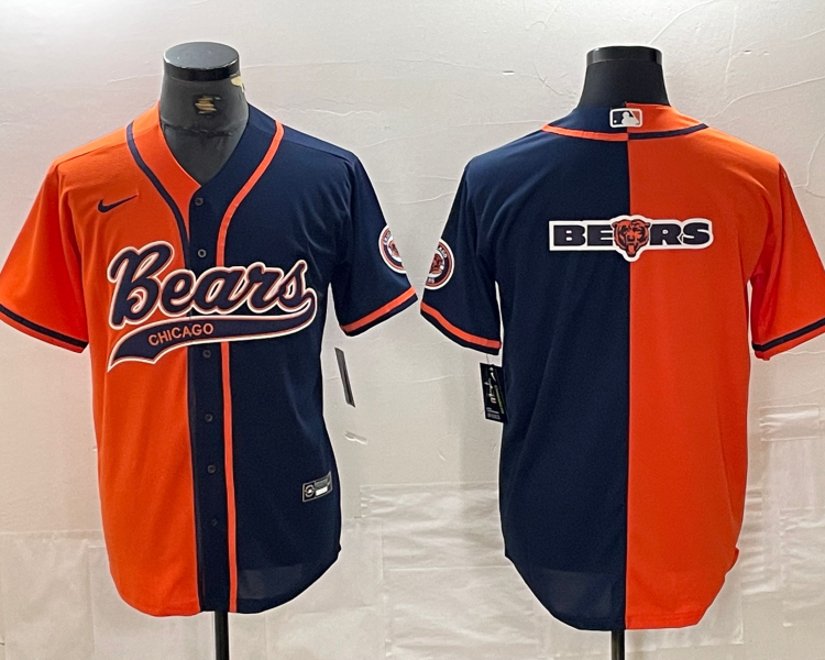 Men's Chicago Bears Orange/Navy Jersey Joint Edition
