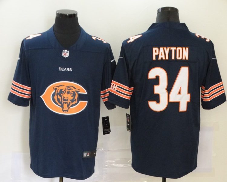 Men's Chicago Bears Walter Payton #34 Navy Jersey