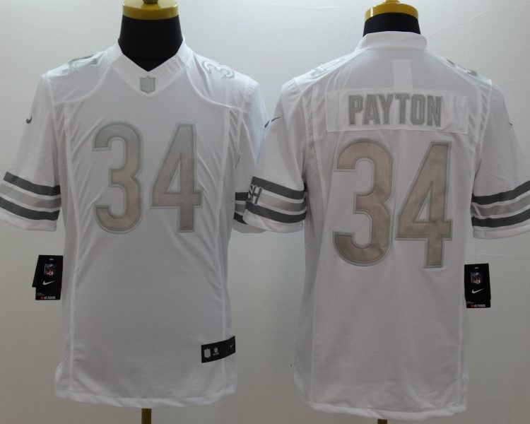 Men's Chicago Bears Walter Payton #34 White Jersey